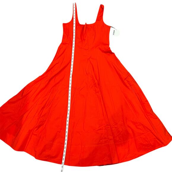 NWT NEW STAUD Wells Poplin Scoop Midi Dress - Picture 9 of 10